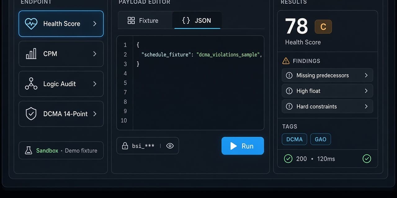 API playground visualization